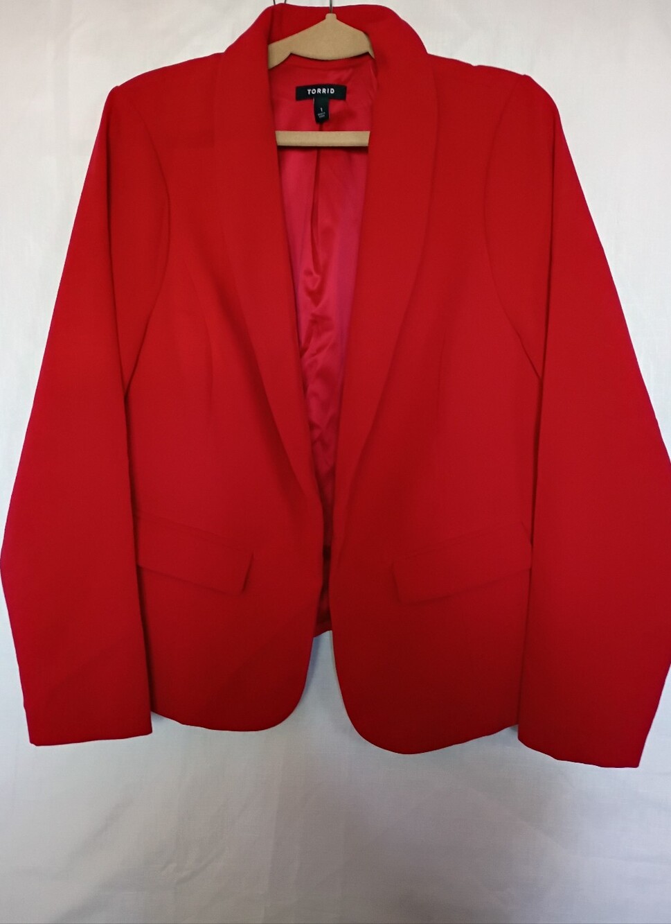 Torrid Women's Blazers Classic Open Red  Jacket Long Sleeves Size 1